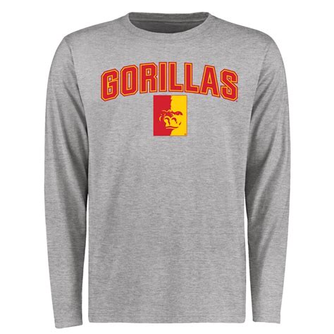 Pittsburg State Gorillas Ash Proud Mascot Long Sleeve T-Shirt