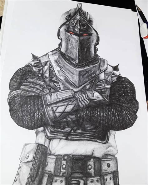 I drawed the BLACK KNIGHT from fortnite hope you guys like it:) | Knight drawing, Dancing ...