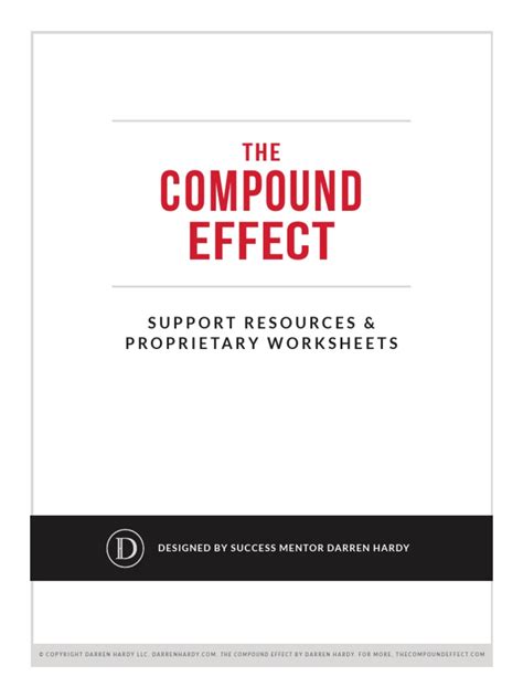 The Compound Effect Worksheets DarrenHardy | PDF | Habits | News