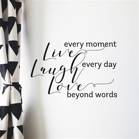 Live every moment – Vinyl Wall Decal – match set love