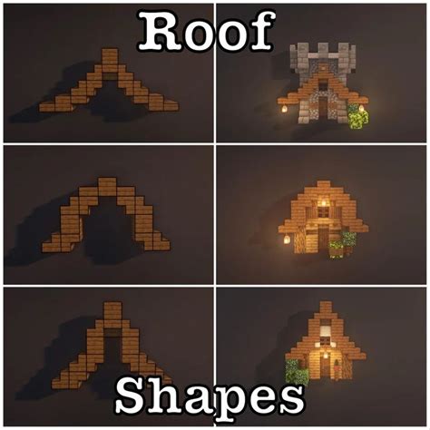 New roof shapes for you guys. : Minecraftbuilds | Minecraft tutorial ...