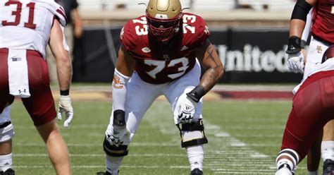 NFL Draft Profile: Christian Mahogany, Offensive Lineman, Boston ...