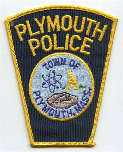 Circa 1970s Plymouth, Massachusetts Police Department Patch: Flying Tiger Antiques Online Store