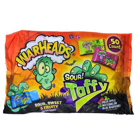 Warheads Taffy 50ct - 10.58oz | Candy Funhouse – Candy Funhouse CA