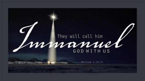 They Will Call Him Immanuel | Matthew 1:18-25 – U of T St.George Bible ...