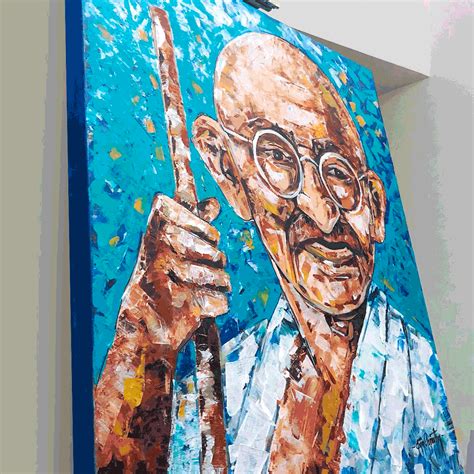 Mahatma Gandhi - Acrylic Painting