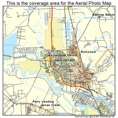 Aerial Photography Map of Lake Jackson, TX Texas