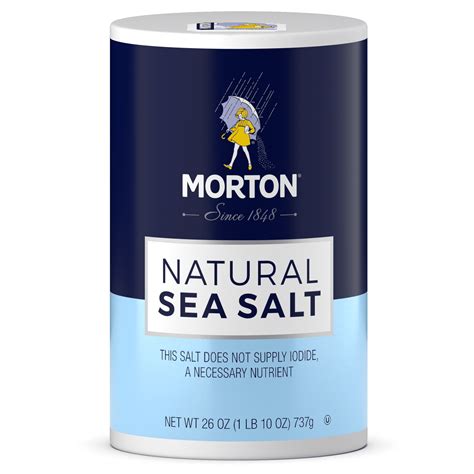 Morton All-Purpose Natural Sea Salt - Textured Sea Salt for Everyday Cooking and Baking, 26 OZ ...