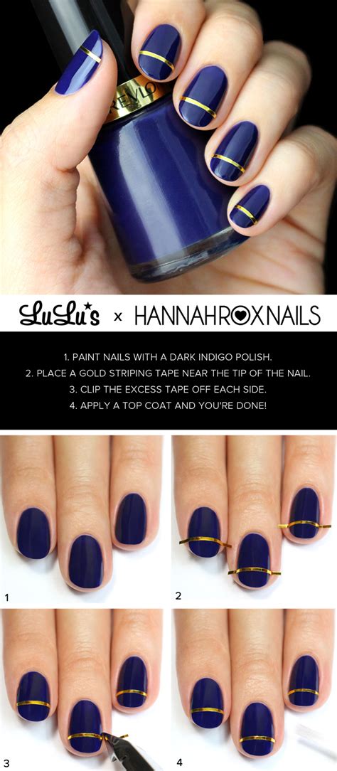 10 Interesting Step-by-Step Striped Nail Tutorials