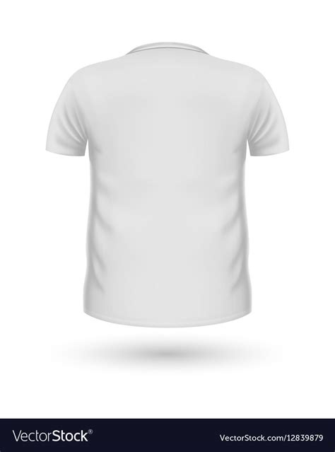 T-shirt template back view Royalty Free Vector Image