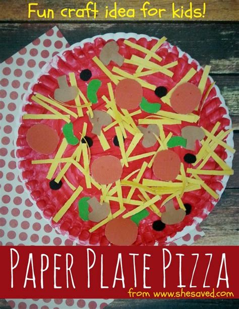 Paper Plate Pizza Craft Idea - SheSaved®