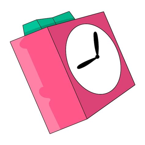 Premium Photo | Desk clock box icon flat design