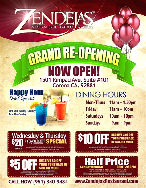 Restaurant Grand Opening Flyer Templates Free