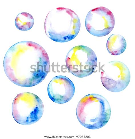 Watercolor Bubbles Illustration Stock Illustration 97035203