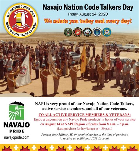 Navajo Nation Code Talkers Day – August 14 – Navajo Agricultural ...