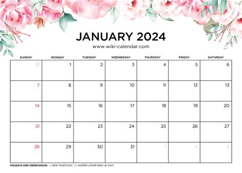 January 2024 Calendar Month With Holidays 2023 - Lunar Calendar 2024