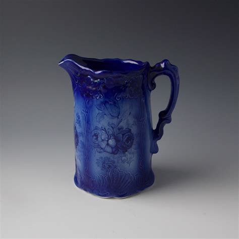 Victoria Ironstone Pottery Staffordshire England Vintage Flow Blue Pitcher Jug | EBTH