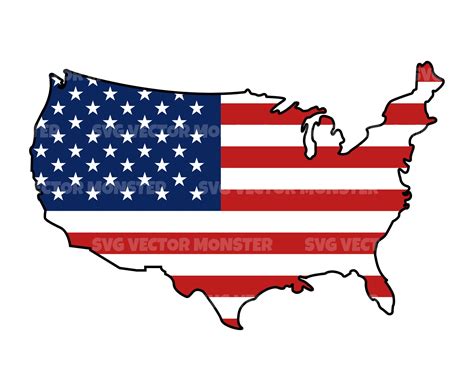 USA Map USA Flag Svg. America Map American Flag Svg. Vector - Etsy ...