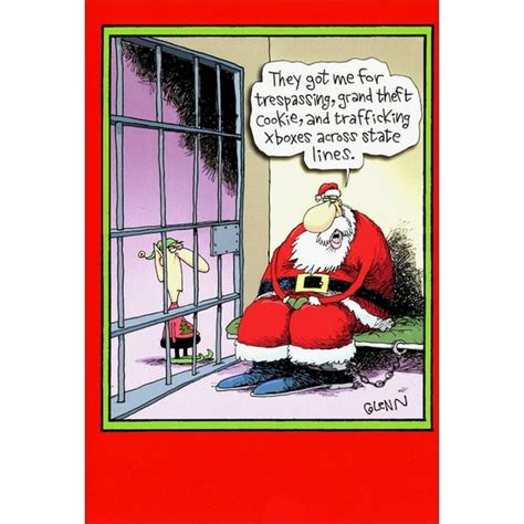 Nobleworks Santa in Jail Box of 12 Funny / Humorous Christmas Cards - Walmart.com - Walmart.com