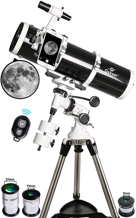 Telescope, Gskyer 130EQ Professional Astronomical Reflector Telescope, German Technology Scope ...