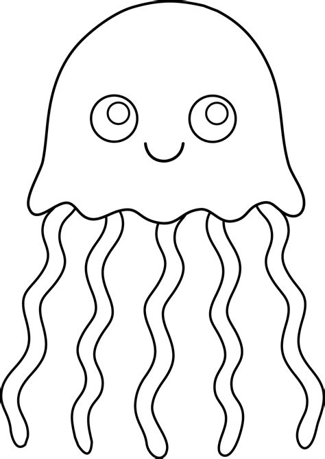 Cute Jellyfish Drawing at GetDrawings | Free download