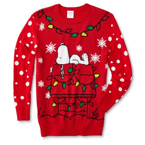 Peanuts By Schulz Snoopy Men's Christmas Sweater | Shop Your Way ...