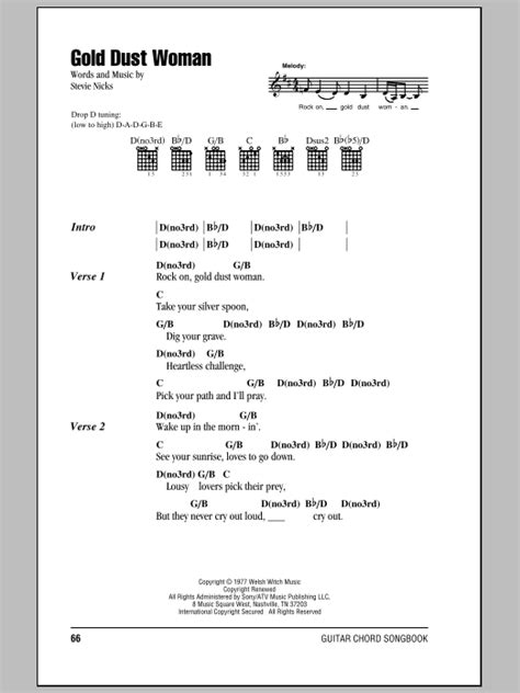 Gold Dust Woman by Fleetwood Mac - Guitar Chords/Lyrics - Guitar Instructor