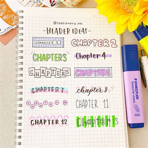 Creative Bullet Journal Header Ideas