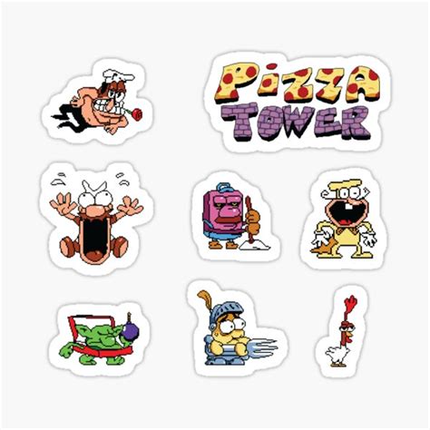 "Pizza tower Peppino Stickers set mega pack logo" Sticker for Sale by ...