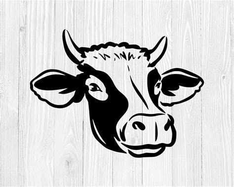 Cow Head SVG. Farm Animal SVG. Cow Clipart Files for Cricut. - Etsy Canada