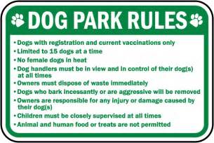 Dog Park Rules Sign - Get 10% Off Now