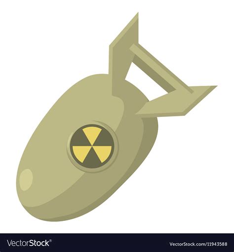 Atomic bomb icon cartoon style Royalty Free Vector Image