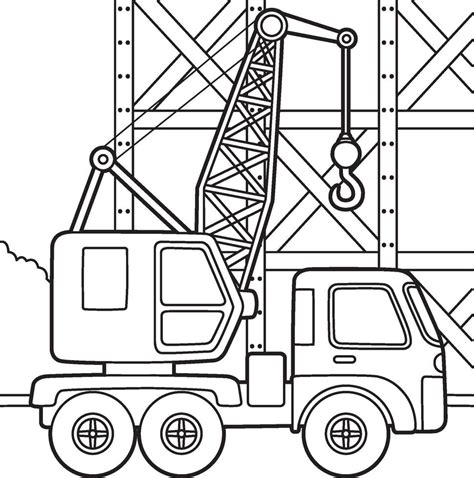 Crane Kids Coloring Page 2484628 Vector Art at Vecteezy