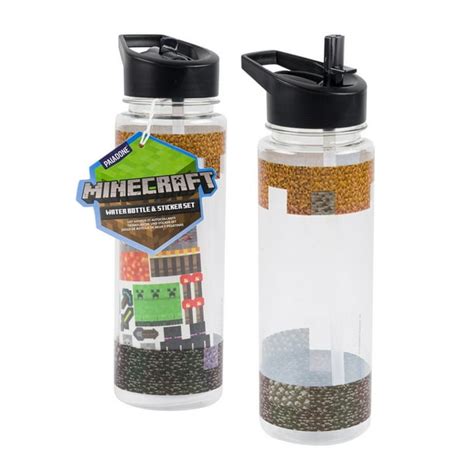 Minecraft 21 fl oz Water Bottle with Stickers - Walmart.com