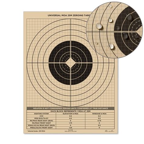 Rite in the Rain 25 Meter Zeroing Targets, 8.5 x 11, No.9125