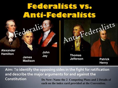 Federalists And Anti-federalists Assignment