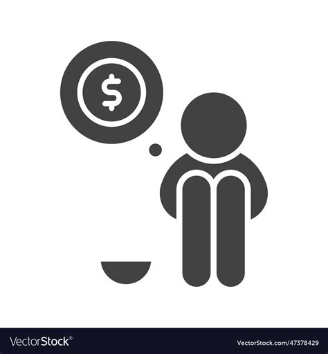 Poor icon image Royalty Free Vector Image - VectorStock