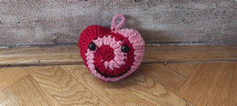 Crochet Heart Keychain Pattern Valentines Gift Diy Valentine - Etsy