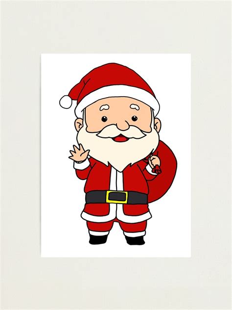 "Cute Santa draw" Photographic Print for Sale by Katuse | Redbubble