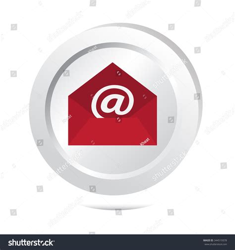 Email Button Icon Vector Illustration Stock Vector (Royalty Free) 344519378 | Shutterstock