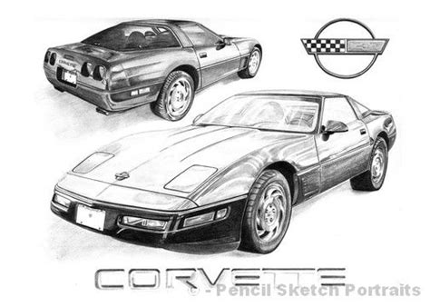 Old-Fashioned Corvette | 1995 Corvette Drawings / Drawing - My First Corvette Sketch / Sketches ...