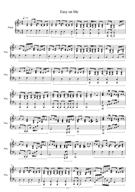 Easy On Me (arr. Adele Adkins) Sheet Music | Adele | Piano Solo