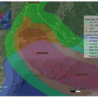 Storm track of Hurricane Ike from the National Hurricane Centre's ...