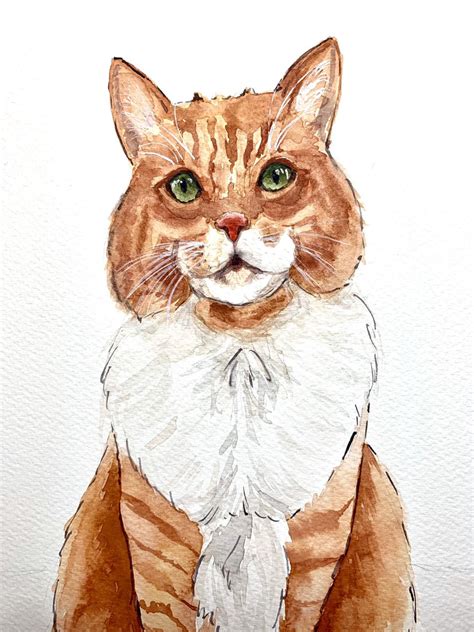 Watercolor Cat by Amanda Harrison Design | Watercolor cat, Cat painting, Animal drawings