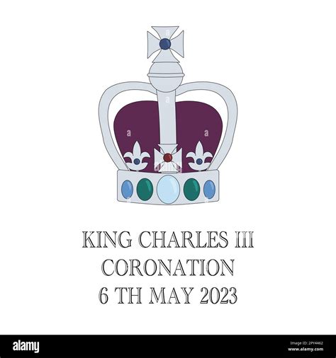 Crown for poster or greeting card, King Charles III coronation, Prince ...