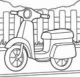 Scooter Coloring Page For Kids  Home sketch template