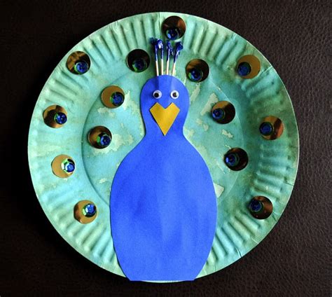 Paper Plate Peacock | Peacock crafts, Animal crafts for kids, Bird crafts