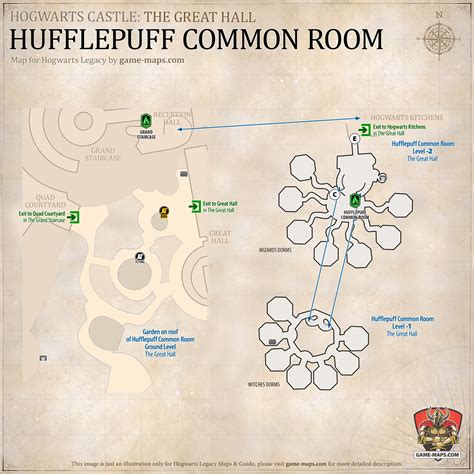 Hufflepuff Common Room Map Hogwarts Legacy