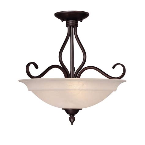 Illumine 3-Light Ceiling Fixture English Bronze Semi-Flush Mount-CLI ...