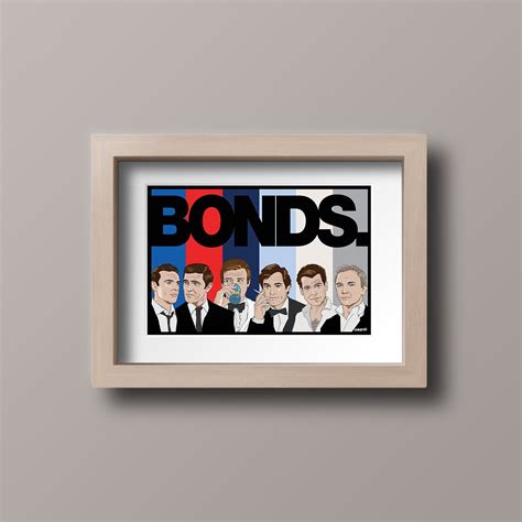 James Bond 007 Print Illustration Wall Art Home Decor Gift Idea ...